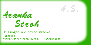 aranka stroh business card